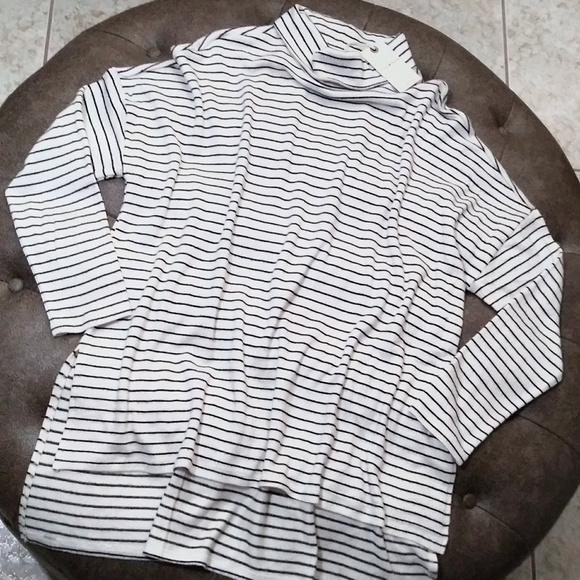 Lucky Brand Striped Turtleneck Sweater 